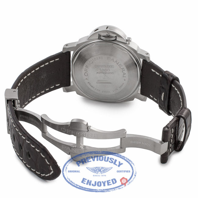 Panerai PAM00049 Luminor Marina 40MM Stainless Steel Case White Dial Automatic PAM00049 - L8F8PE - Beverly Hills Watch Company Watch Store