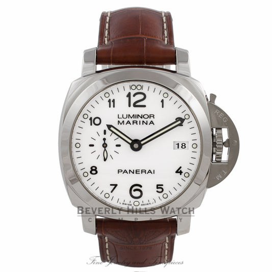 Panerai Luminor Marina 1950 42MM Stainless Steel White Dial 72 hour Power Reserve PAM00523 XW8V47 - Beverly Hills Watch Company Watch Store