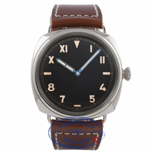 Panerai Radiomir California 3 Days Power Reserve Stainless Steel Black Dial Brown Leather Strap PAM00448 3H2VF6 - Beverly Hills Watch Company Watch Store