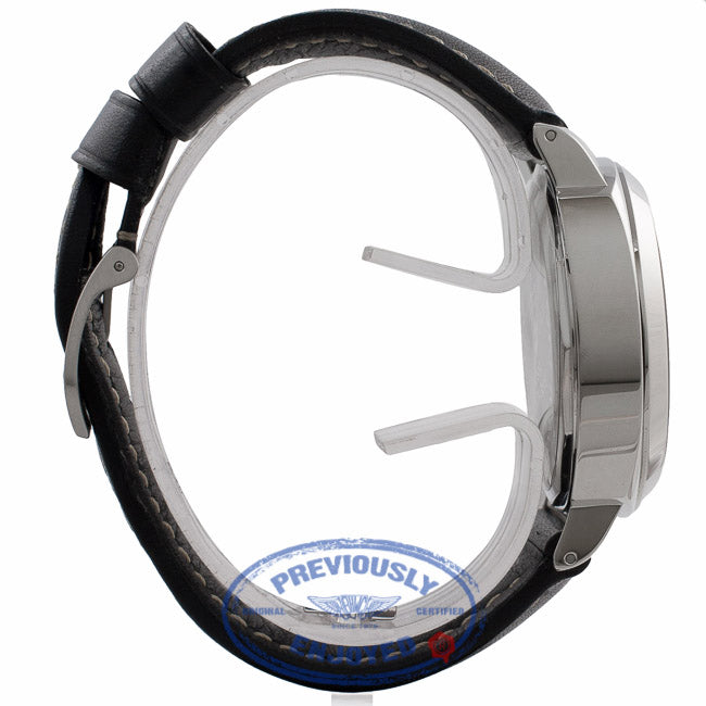 Panerai Luminor 44MM Stainless Steel Black Dial Leather Strap PAM00000 7QV52L - Beverly Hills Watch Company Watch Store