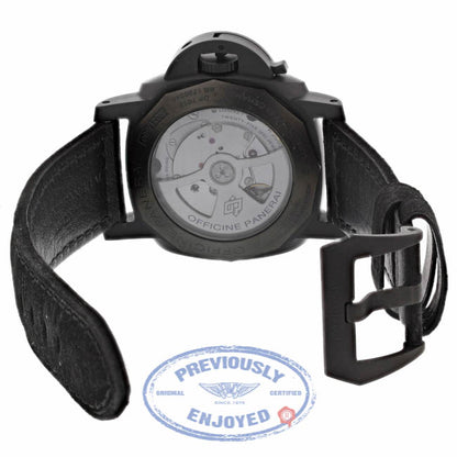 PANERAI Luminor 1950 10 Days Black Dial Ceramic Black Leather PAM00335 HTPD6R - Beverly Hills Watch Company