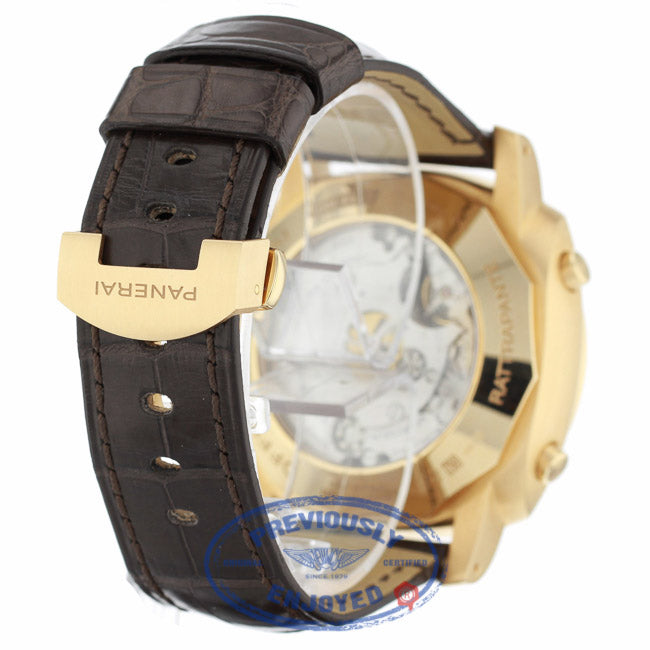Panerai Luminor 1950 Rattrapante 8 Days Oro Rosa 47mm PAM00319 8JW4N3 - Beverly Hills Watch Company