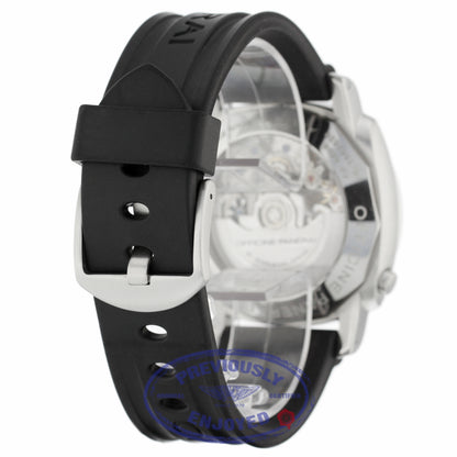 Panerai Luminor 1950 Chronograph Rattrapante Stainless Steel Black Dial Rubber Strap PAM00213 Y0DXL5 - Beverly Hills Watch Company