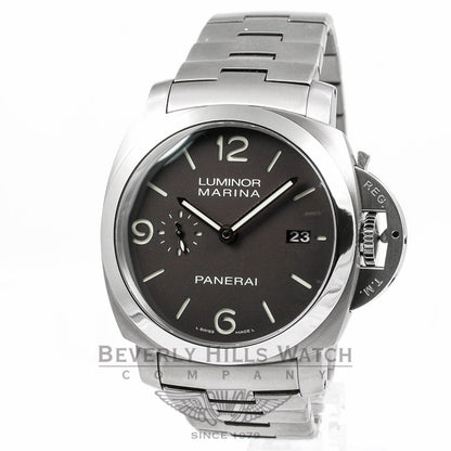 Panerai PAM00352 Luminor 1950 Marina 3 Days Automatic Titanium Bracelet Brown Dial Watch -PAM352- Beverly Hills Watch Company Watches