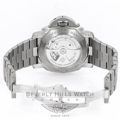 Panerai PAM00352 Luminor 1950 Marina 3 Days Automatic Titanium Bracelet Brown Dial Watch -PAM352- Beverly Hills Watch Company Watches