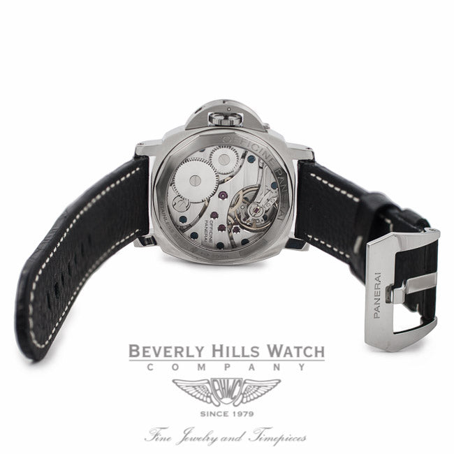 Panerai Luminor Base 44MM Manual Stainless Steel White Dial PAM00114 RJU5W2 - Beverly Hills Watch Company Watch Store
