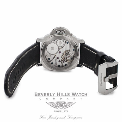 Panerai Luminor Base 44MM Manual Stainless Steel White Dial PAM00114 RJU5W2 - Beverly Hills Watch Company Watch Store