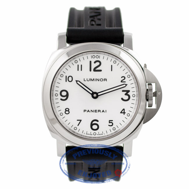 Panerai Luminor Base 44MM Manual Stainless Steel White Dial PAM00114 URFXG1 - Beverly Hills Watch Company Watch Store