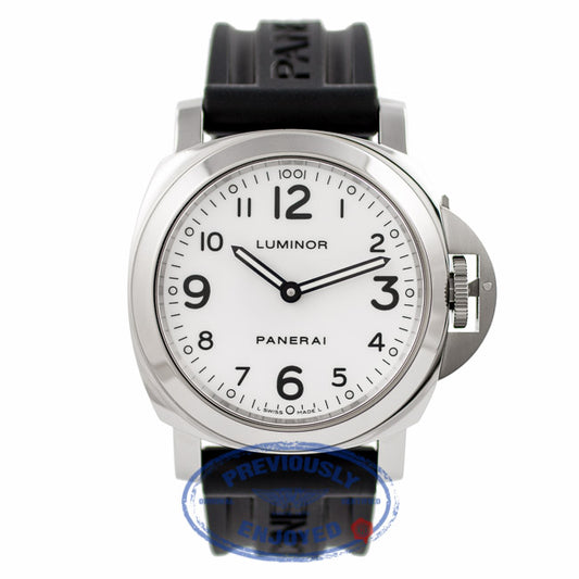 Panerai Luminor Base 44MM Manual Stainless Steel White Dial PAM00114 URFXG1 - Beverly Hills Watch Company Watch Store