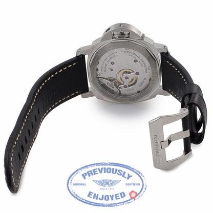 Panerai Luminor Base 8 Day Manual Wind Black Dial Stainless Steel PAM00560 ZL80VY - Beverly Hills Watch Company Watch Store