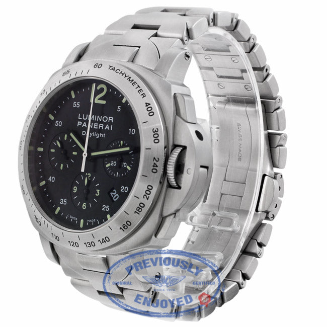 Panerai Luminor Daylight Chrono Auto 44mm Black Dial PAM00236 LQUZ5C - Beverly Hills Watch Company