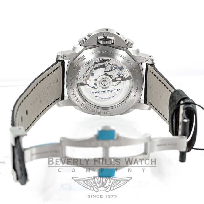 Panerai PAM00361 Luminor Flyback Stainless Steel Carbon Fiber Strap Watch -PAM361- Beverly Hills Watch Company Watches