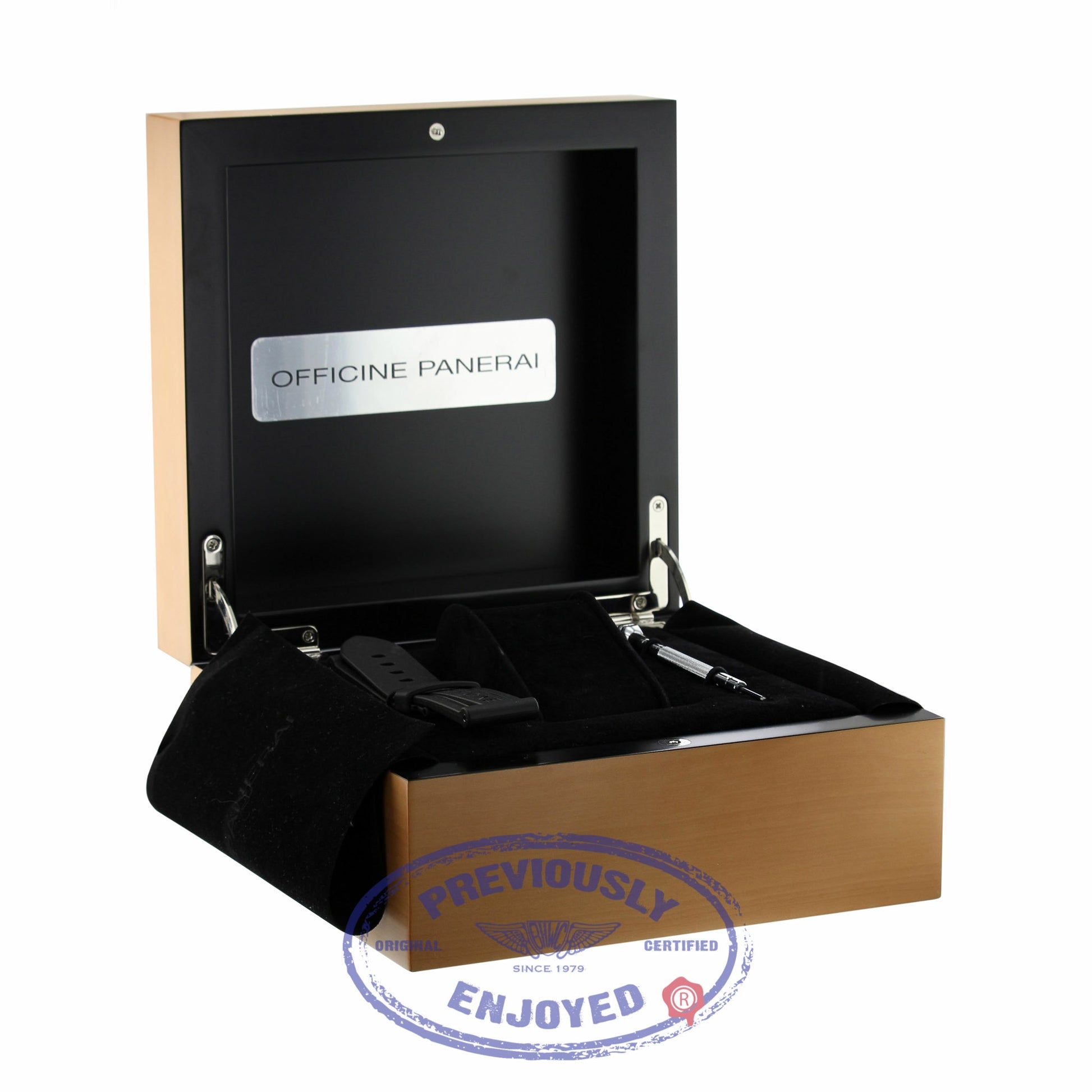 Panerai Luminor GMT 44MM Stainless Steel Black Dial Brown Alligator Strap PAM00088 XT4L9T - Beverly Hills Watch Company