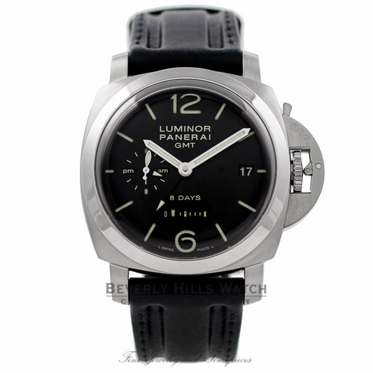 Panerai PAM00233 1950 Luminor 8 Day Power Reserve GMT PAM00233 NLVQXN - Beverly Hills Watch Company Watch Store