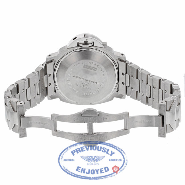 Panerai Luminor GMT Automatic 40mm Stainless Steel Black Dial PAM00160 MV81A7 - Beverly Hills Watch Company