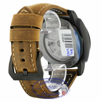 Panerai Luminor 1950 3 Days GMT Black Dial Brown Leather PAM00441 J8CUPU - Beverly Hills Watch