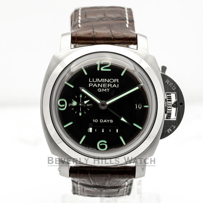 Panerai PAM000270 Luminor GMT 10 Day 1950 Case Stainless Steel Watch -PAM270- Beverly Hills Watch Company Watches