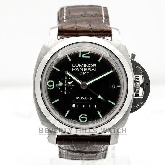 Panerai PAM000270 Luminor GMT 10 Day 1950 Case Stainless Steel Watch -PAM270- Beverly Hills Watch Company Watches
