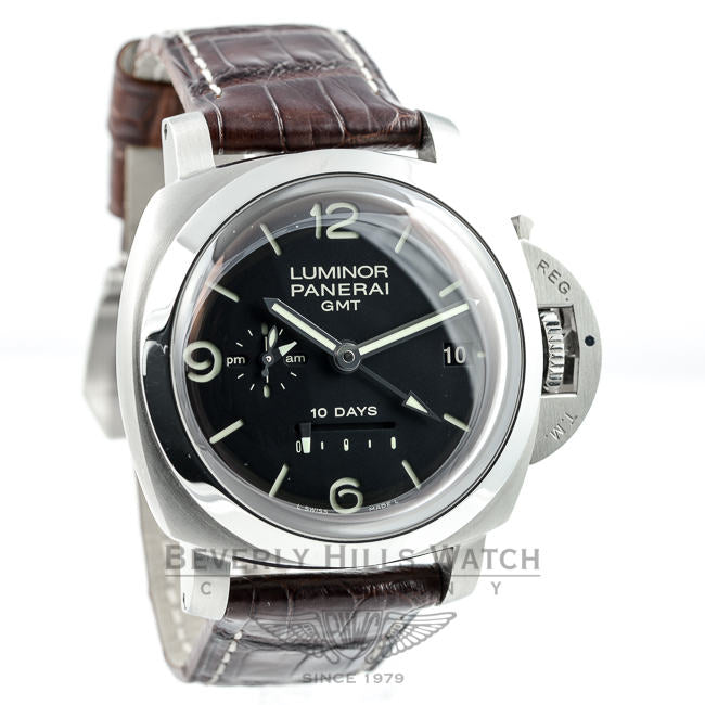 Panerai PAM000270 Luminor GMT 10 Day 1950 Case Stainless Steel Watch -PAM270- Beverly Hills Watch Company Watches