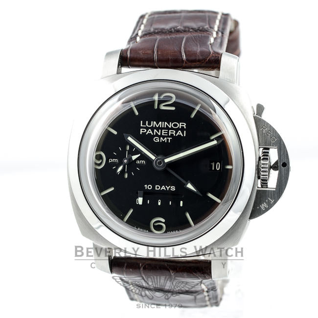 Panerai PAM000270 Luminor GMT 10 Day 1950 Case Stainless Steel Watch -PAM270- Beverly Hills Watch Company Watches