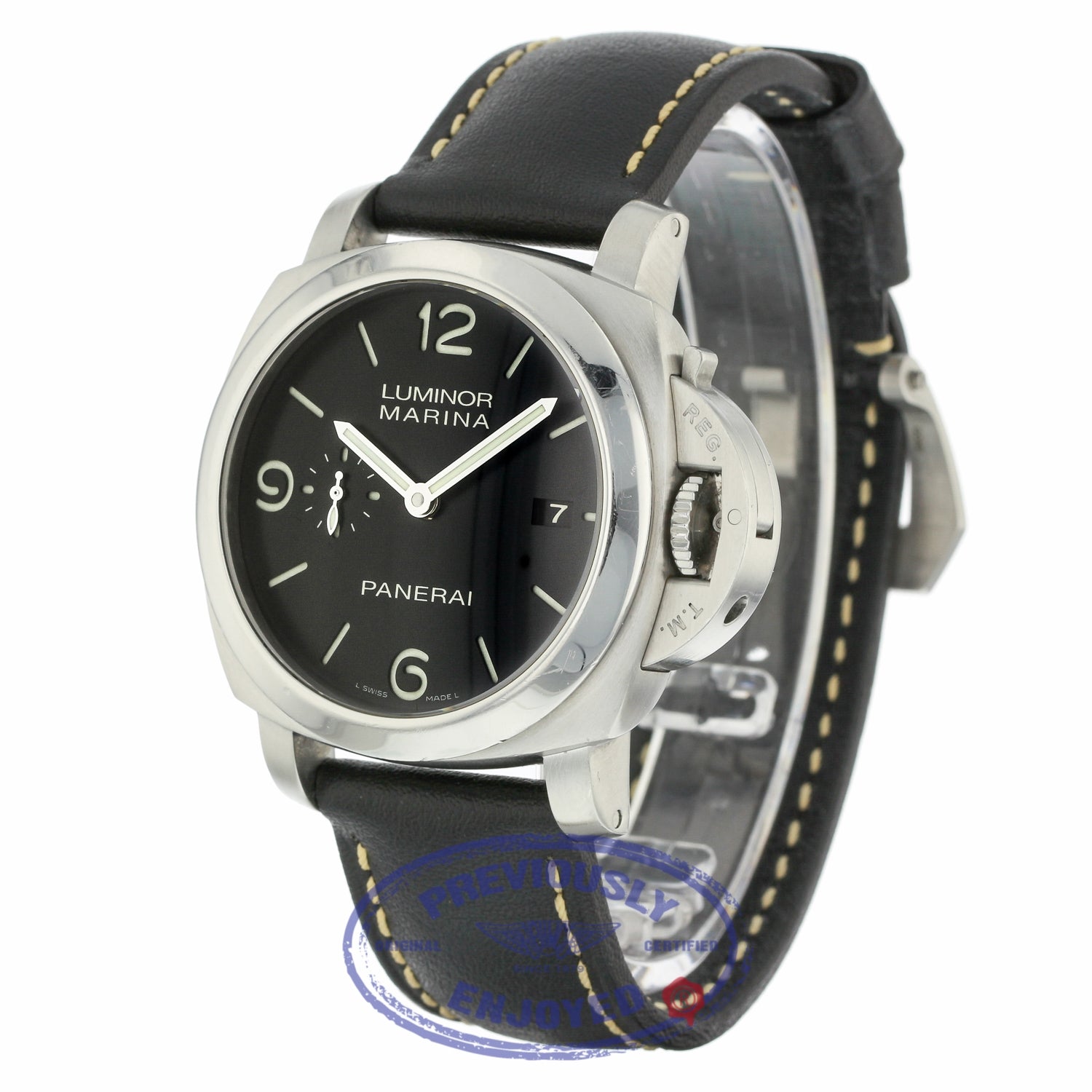 Panerai PAM00312 Luminor Marina Stainless Steel 44mm 1950 PAM00312 J7K16E - Beverly Hills Watch Company