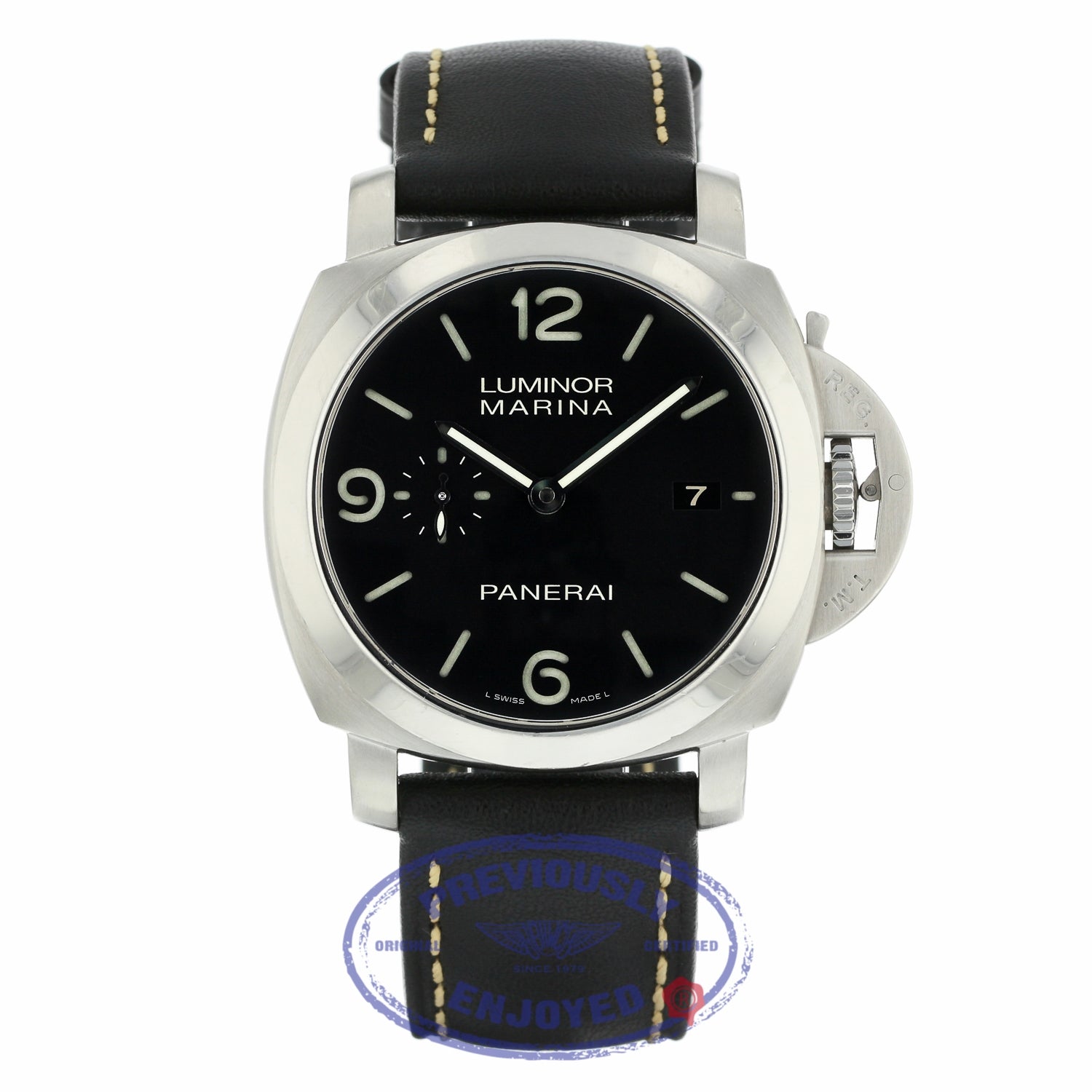 Panerai PAM00312 Luminor Marina Stainless Steel 44mm 1950 PAM00312 J7K16E - Beverly Hills Watch Company