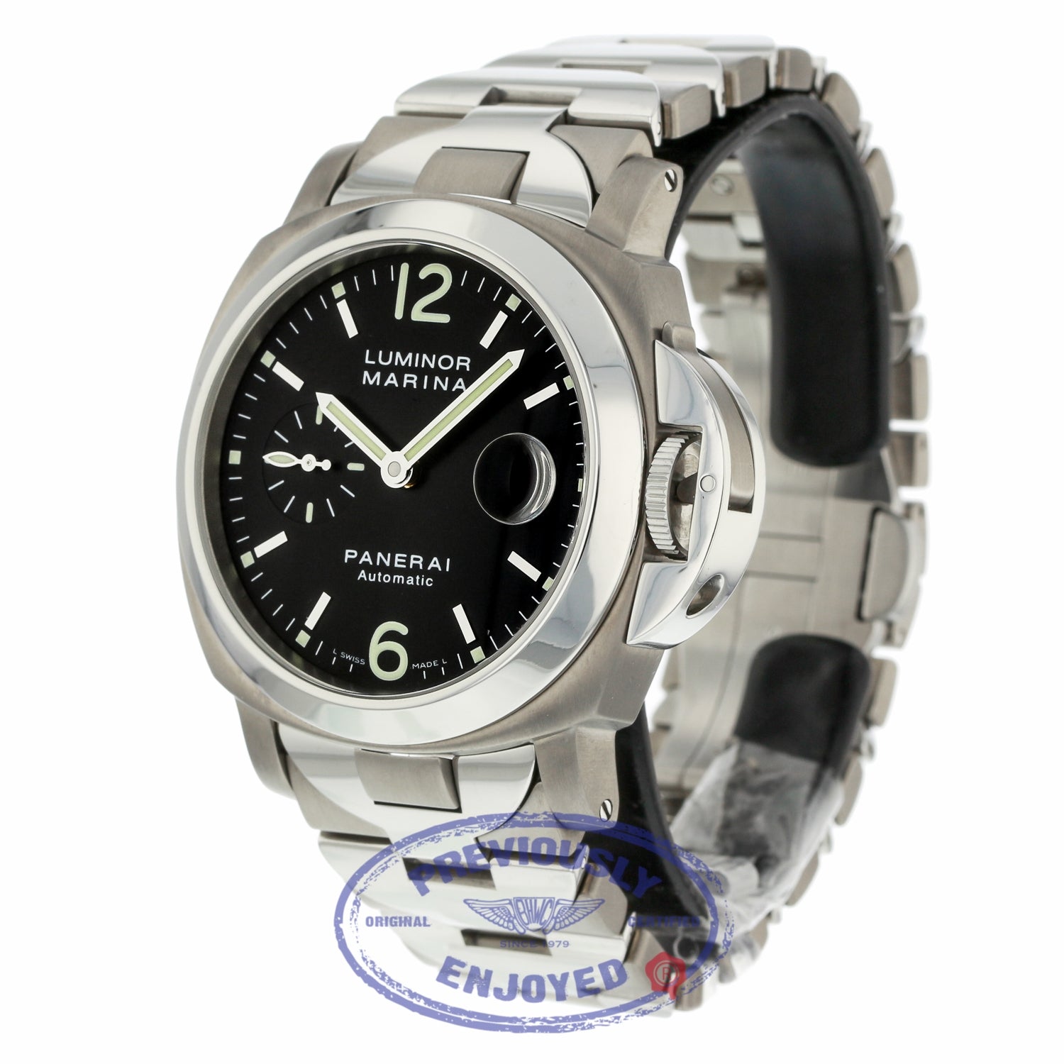 Panerai Luminor Marina 44MM Titanium Stainless Steel Black Dial PAM00220 ZLCJFV - Beverly Hills Watch