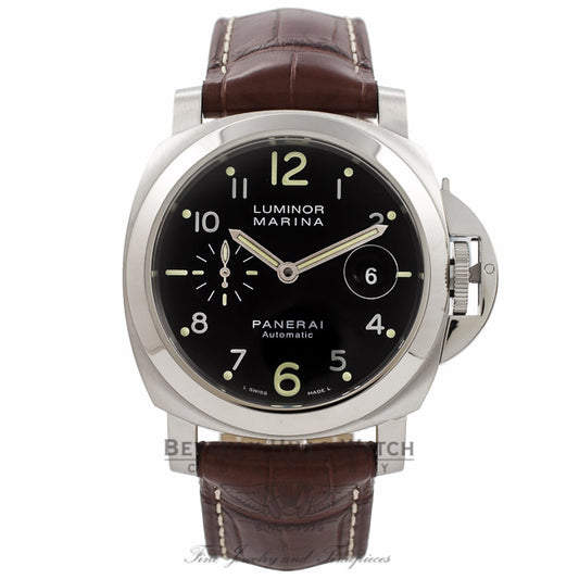 Panerai Luminor Marina 44MM Automatic Stainless Steel Black Dial PAM00164 HIYZYT - Beverly Hills Watch Company Watch Store