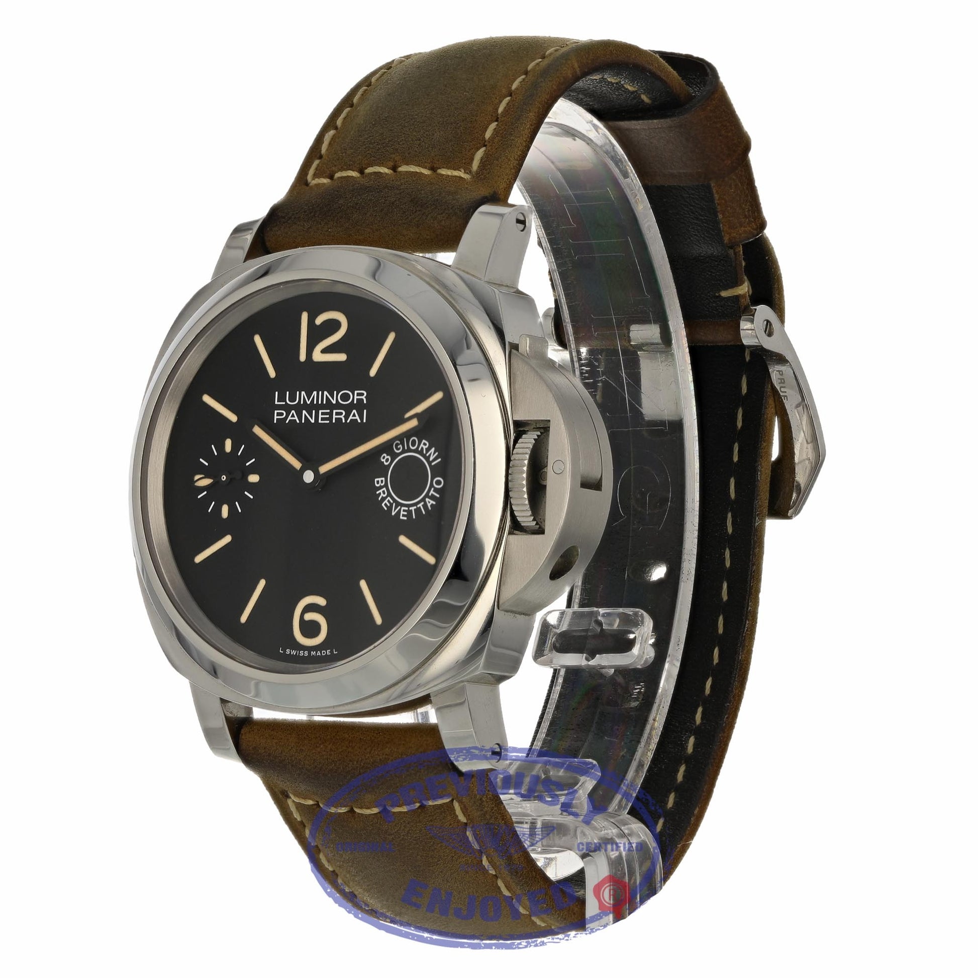 Panerai Luminor Marina Black Dial PAM00590 E7CFZ0 - Beverly Hills Watch