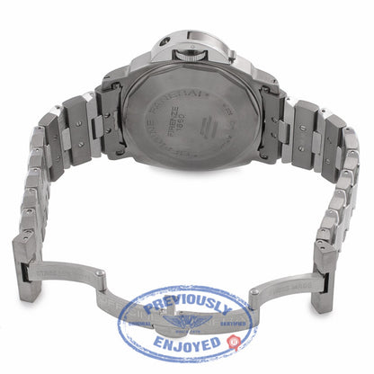 Panerai Luminor Marina Stainless Steel Titanium 44MM Black Dial Bracelet PAM00165 UPAP99 - Beverly Hills Watch Company Watch Store