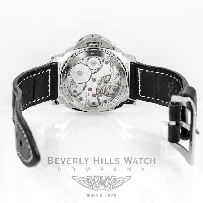 Panerai PAM00113 Luminor Marina Stainless Steel White Dial Manual Wind Watch -PAM113- Beverly Hills Watch Company Watches