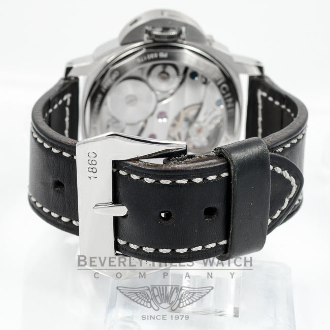 Panerai PAM00113 Luminor Marina Stainless Steel White Dial Manual Wind Watch -PAM113- Beverly Hills Watch Company Watches