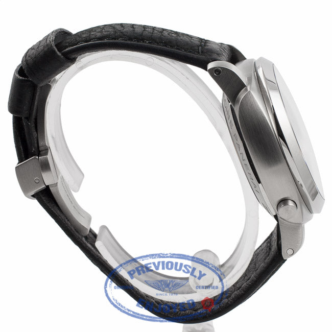 Panerai PAM00362 1950 Stainless Steel Blue Hands Leather Strap Rattrapante Watch PAM362 Beverly Hills Watch Company Watches