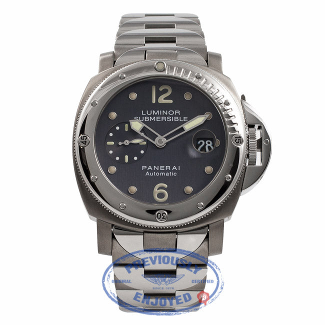 Panerai Luminor Submersible Slate Dial Stainless Steel Titanium PAM000170 PQK3B5 - Beverly Hills Watch Company Watch Store