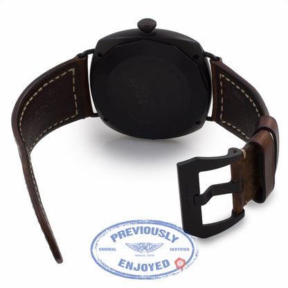 Panerai Radiomir Composite Marina Militare 8 Giorni 47MM Stainless Steel Brown Dial Brown Strap PAM00339 LMCTX2 - Beverly Hills Watch Company Watch Store