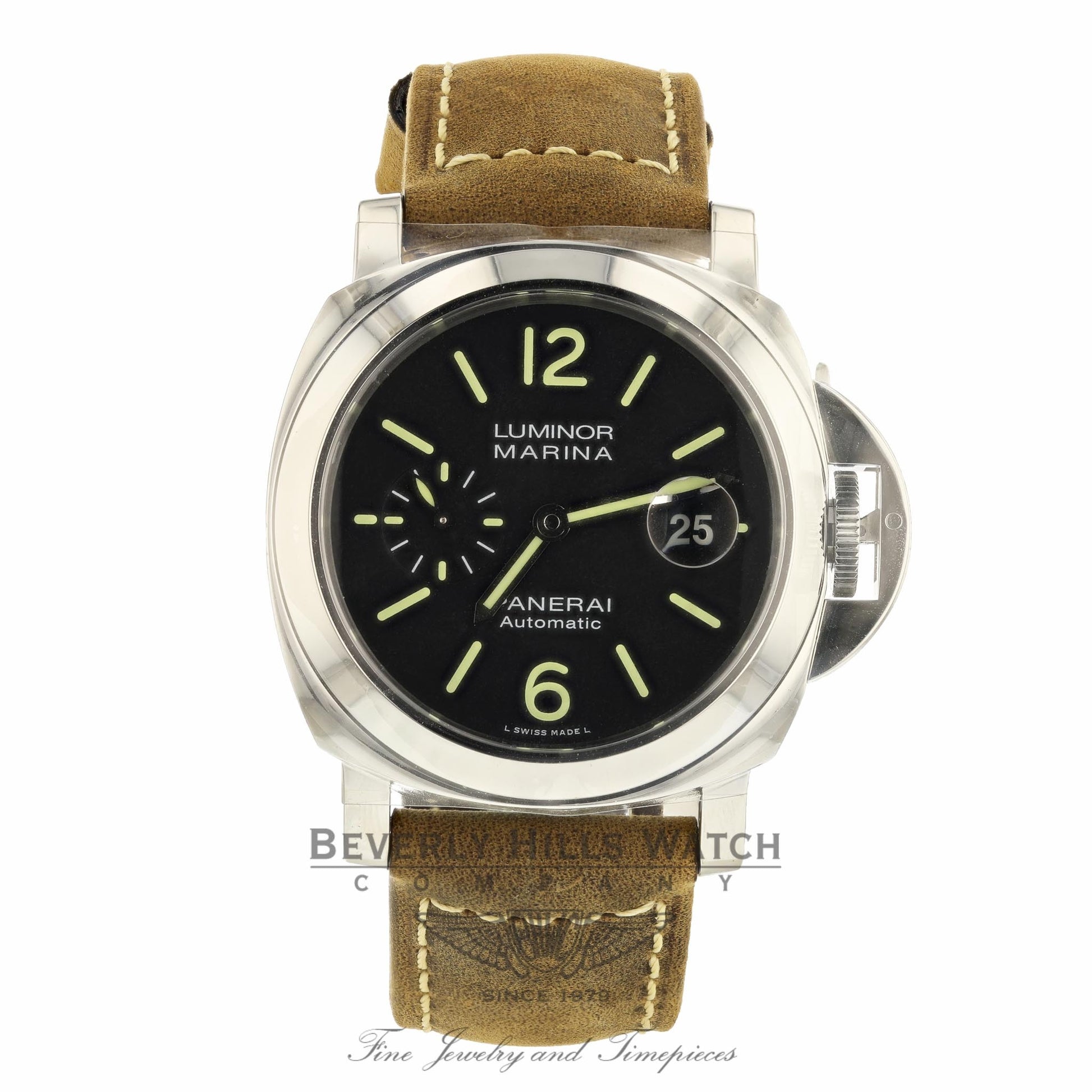 Panerai Luminor Marina 44mm Stainless Steel Black Dial PAM01104 V3QA9W