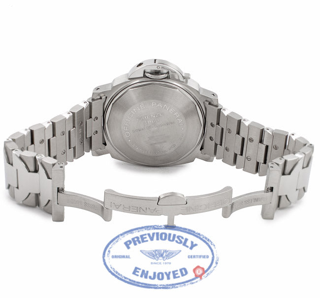 Panerai Luminor GMT Stainless Steel 40MM Black Dial PAM00160 RZPPCS - Beverly Hills Watch Store