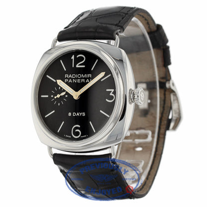 Panerai PAM 190 Radiomir 8 Day Mechanical Wound 45mm Stainless Steel PAM00190 0TXPNN - Beverly Hills Watch Company