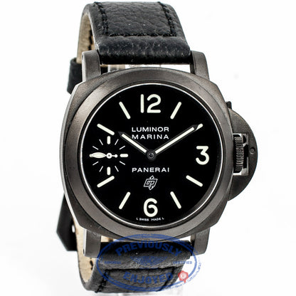 Panerai PAM00005 Luminor Marina Base 'Logo' 44mm Stainless Steel Black DLC Coated Case PAM05 Beverly Hills Watch Company Watch Store