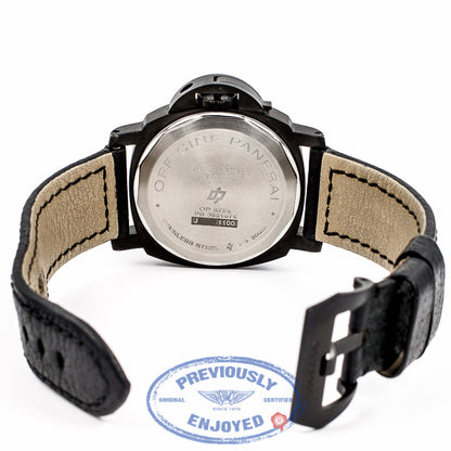 Panerai PAM00005 Luminor Marina Base 'Logo' 44mm Stainless Steel Black DLC Coated Case PAM05 Beverly Hills Watch Company Watch Store