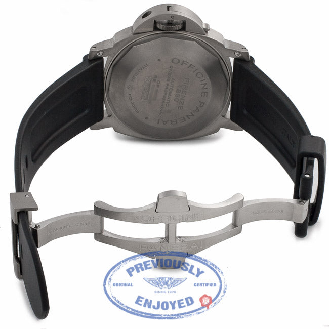 Panerai Luminor Submersible Black Dial Rubber Strap PAM00025 KE1H4F - Beverly Hills Watch Store