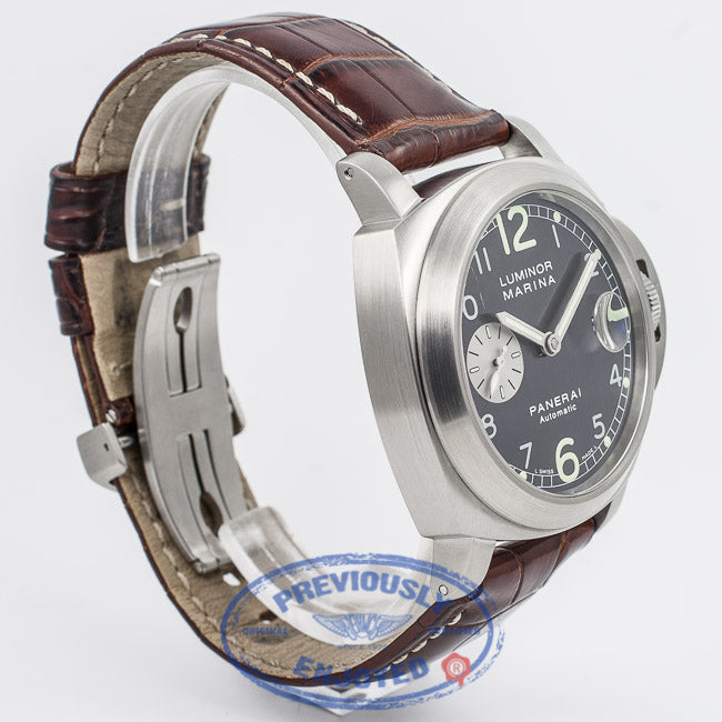 Panerai PAM00086 Luminor Marina 44mm Stainless Steel Case Anthracite Dial Automatic Watch PAM86E Beverly Hills Watch Company Watch Store