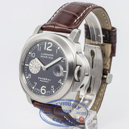 Panerai PAM00086 Luminor Marina 44mm Stainless Steel Case Anthracite Dial Automatic Watch PAM86E Beverly Hills Watch Company Watch Store