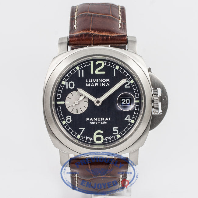 Panerai PAM00086 Luminor Marina 44mm Stainless Steel Case Anthracite Dial Automatic Watch PAM86E Beverly Hills Watch Company Watch Store