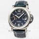 Panerai PAM00091 Luminor Marina Titanium 44mm Case Anthracite Dial Blue Leather Strap Deployment Buckle Watch PAM91 Panerai Watch Store Beverly Hills