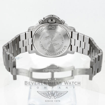 Panerai PAM00327 Luminor Daylight Titanium Chronograph Blue Dial Watch -PAM327- Beverly Hills Watch Company Watches