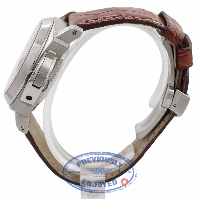 Panerai Luminor 40mm Power Reserve Black Stainless Steel PAM 125 E311IS - Beverly Hills Watch Company Watch Store