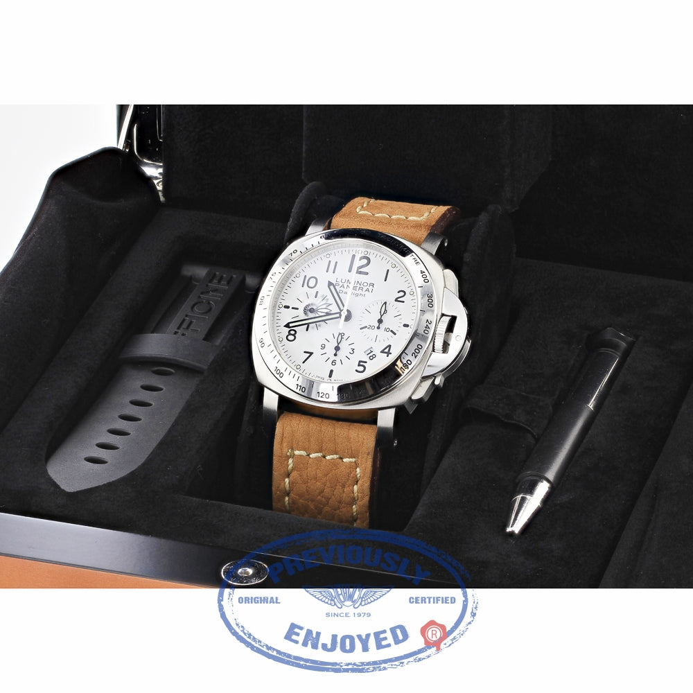 Panerai PAM188 Luminor Daylight 44mm Stainless Steel White Dial PAM00188 DQF6PL - Beverly Hills Watch