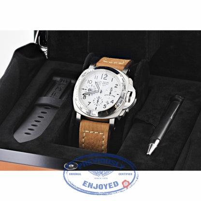 Panerai PAM188 Luminor Daylight 44mm Stainless Steel White Dial PAM00188 DQF6PL - Beverly Hills Watch