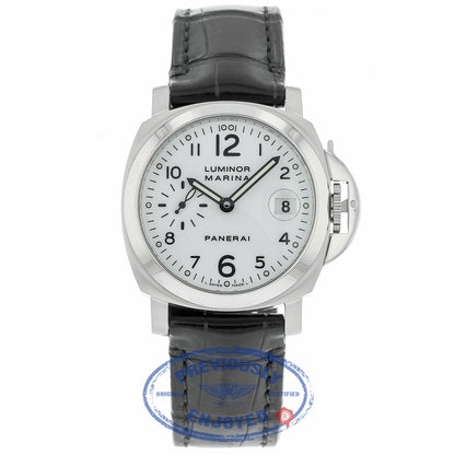Panerai Luminor Marina Automatic 40mm Stainless Steel White Dial PAM00049 X5UAR1 - Beverly Hills Watch